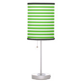 Striped Kelly Green Table Lamp (Right)