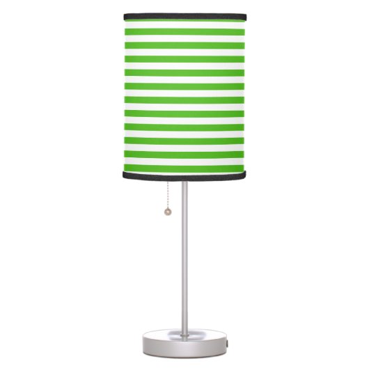 Striped Kelly Green Table Lamp (Right)