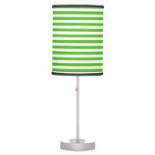 Striped Kelly Green Table Lamp (Front)