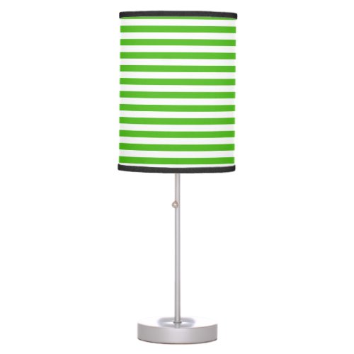 Striped Kelly Green Table Lamp