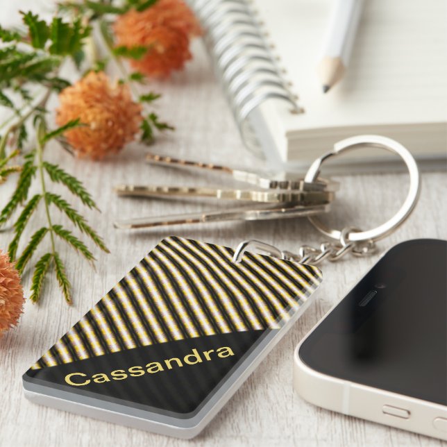 Striped Keychain (Front Right)