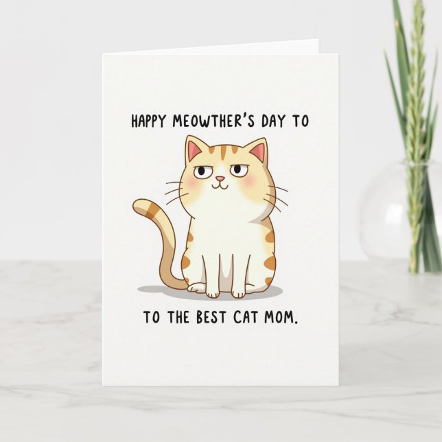 Striped Kitty Smile Card (Front)