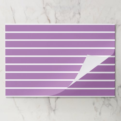 Striped lavender white pattern Paper Placemats