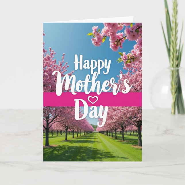 Striped Lawn Mothers Day Card (Front)