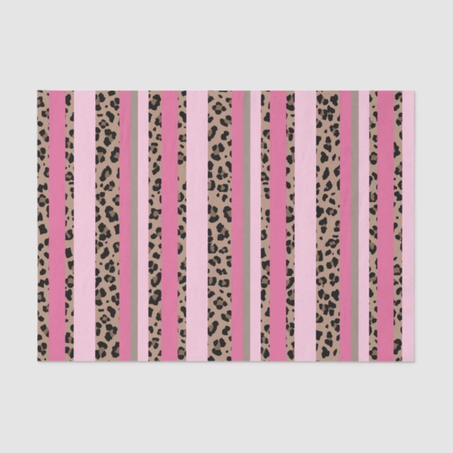 Striped Leopard and Pink Tissue Paper (Front)