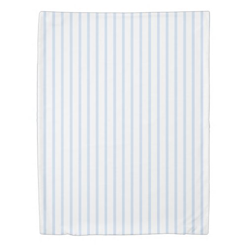 Striped light blue white pattern duvet cover