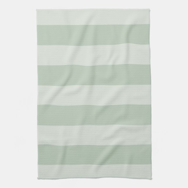Striped Light Green Kitchen Towl Towel (Vertical)