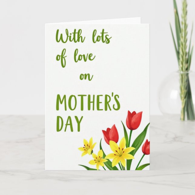 Striped Lots Of Love Card (Front)