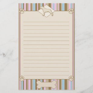 Striped Louisiana Catahoula Leopard Dog Stationery