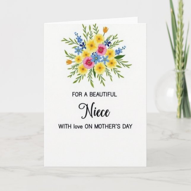 Striped Love On Mothers Day Card (Front)