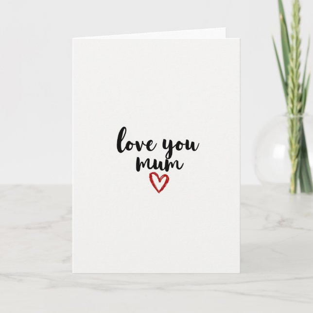 Striped Love You Mum Card (Front)