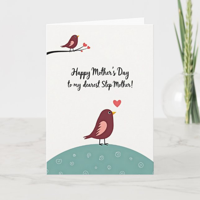 Striped Lovely Bird Card (Front)