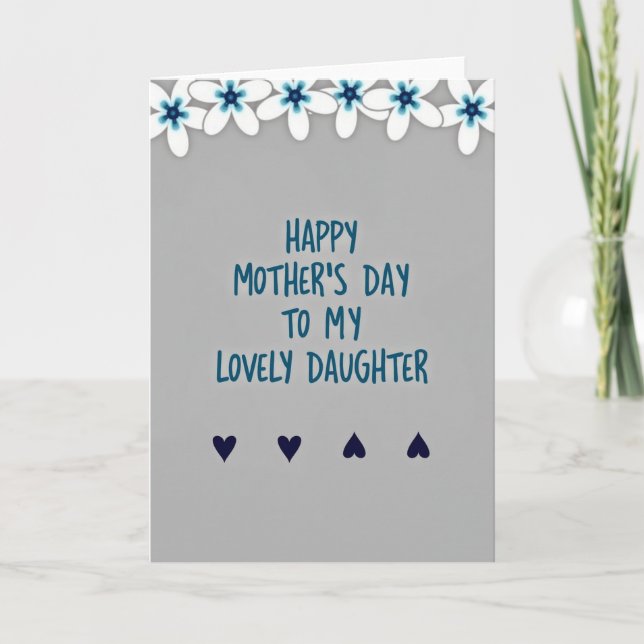 Striped Lovely Daughter Card (Front)