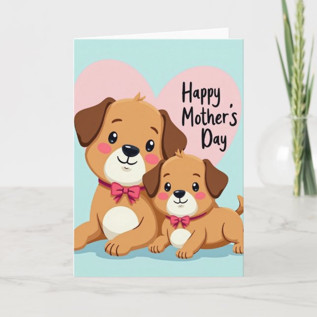 Striped Loving Puppy Friend Card (Front)