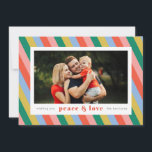 Striped Merry Border Card<br><div class="desc">This holiday photo card features a bold striped border to frame your favorite family photo.</div>