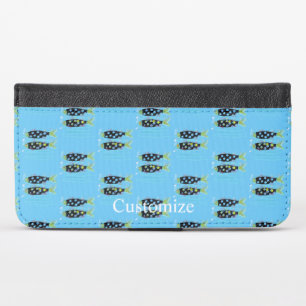 Striped migrating fish any color Thunder_Cove iPhone X Wallet Case