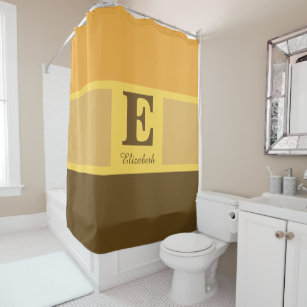 Brown Yellow Shower Curtains Zazzle