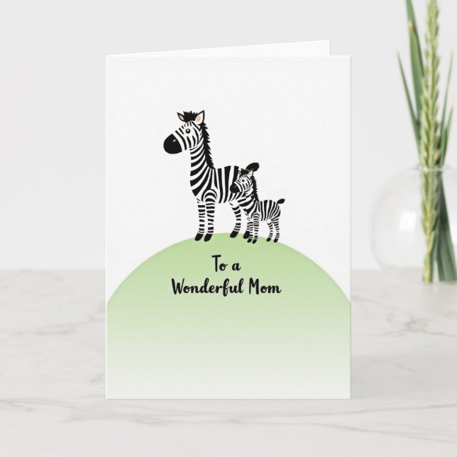 Striped Mom Affection Card (Front)