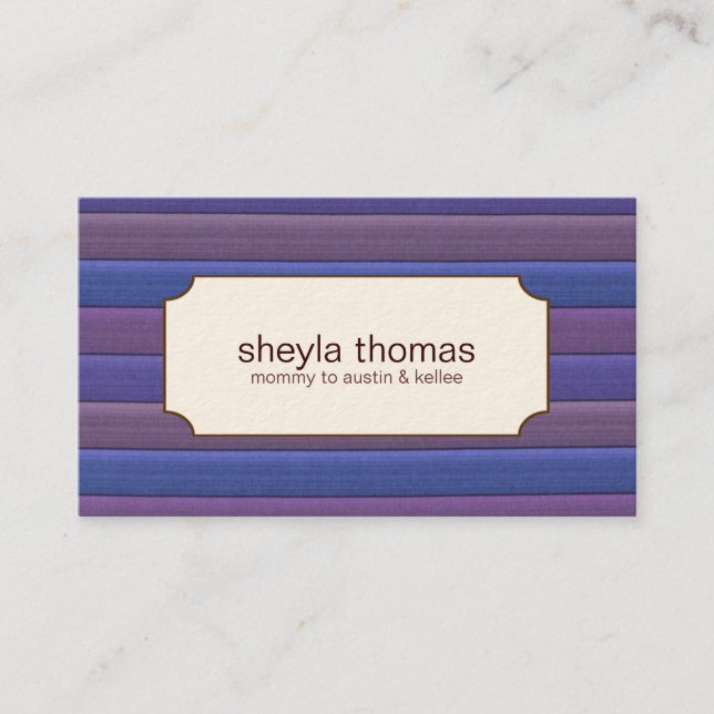 Striped Mommy Calling Cards (Front)
