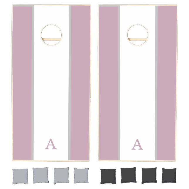 Striped Monogram Cornhole Set (Set)