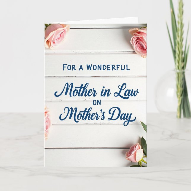 Striped Mother In Law Day Card (Front)