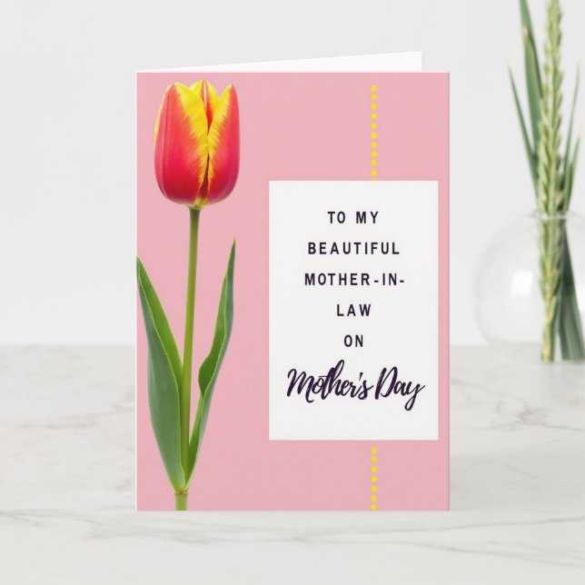 Striped Mother In Law Loving Card (Front)