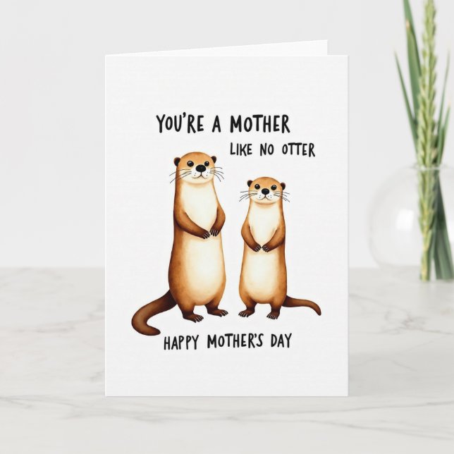 Striped Mother Like No Otter Card (Front)