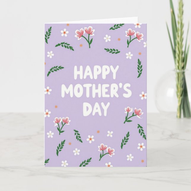 Striped Mother Message Card (Front)