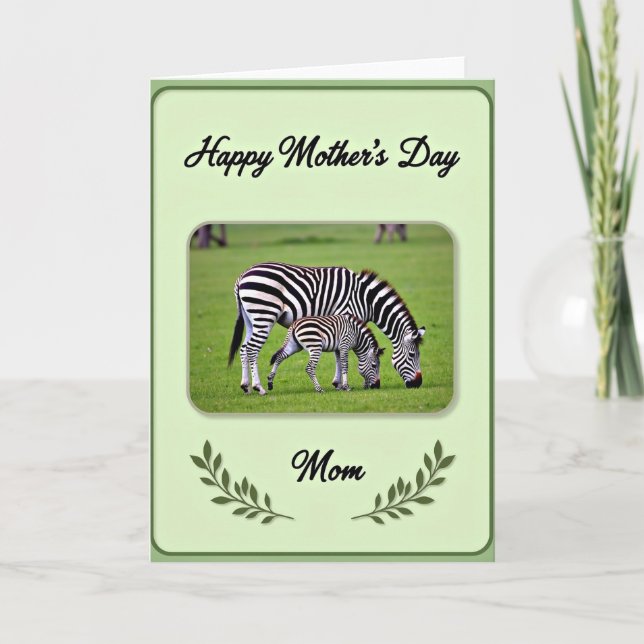 Striped Motherhood Mothers Day Card (Front)