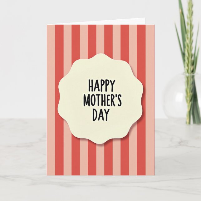 Striped Mothers Day Art Card (Front)