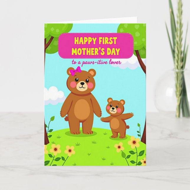 Striped Mothers Day Card (Front)