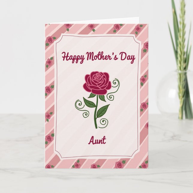 Striped Mothers Day Design Card (Front)