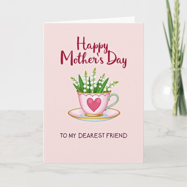 Striped Mothers Day Friend Card (Front)