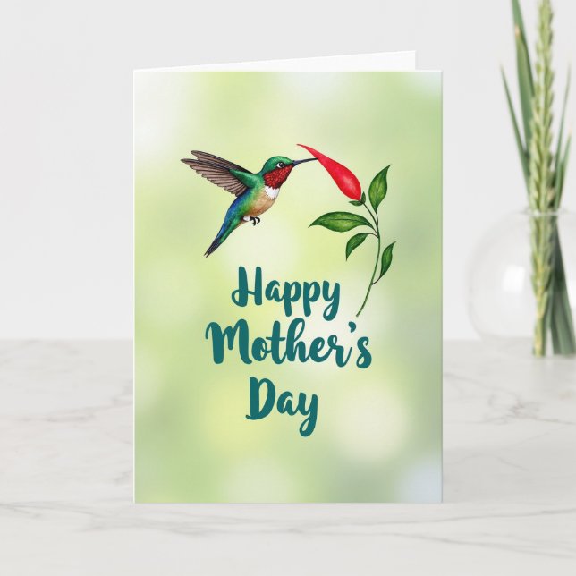 Striped Mothers Day Greeting Card (Front)