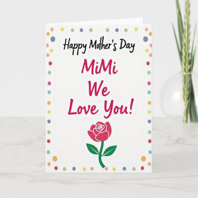 Striped Mothers Love Card (Front)