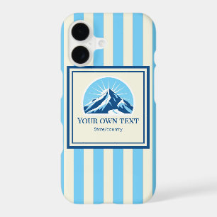 Striped Mountain ski resort name iPhone 17 Case