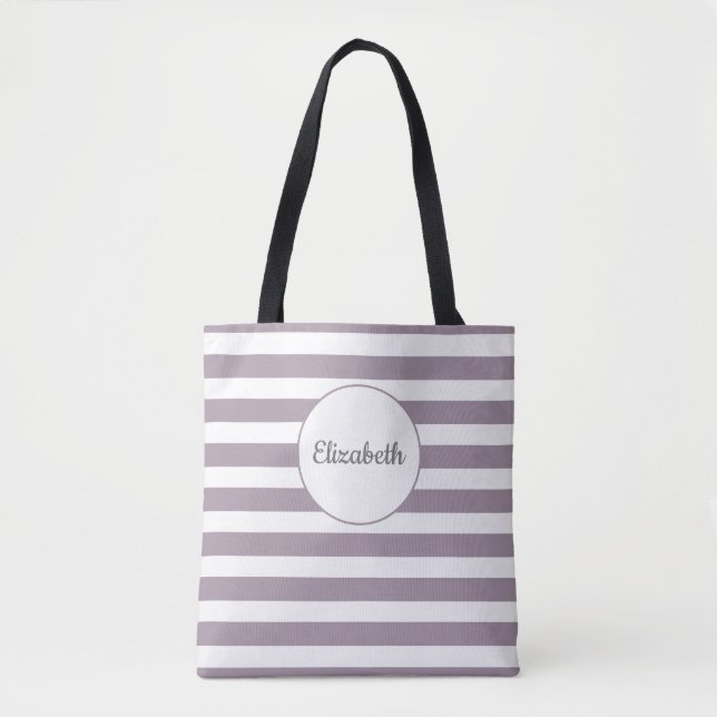 Striped Name Tote (Front)