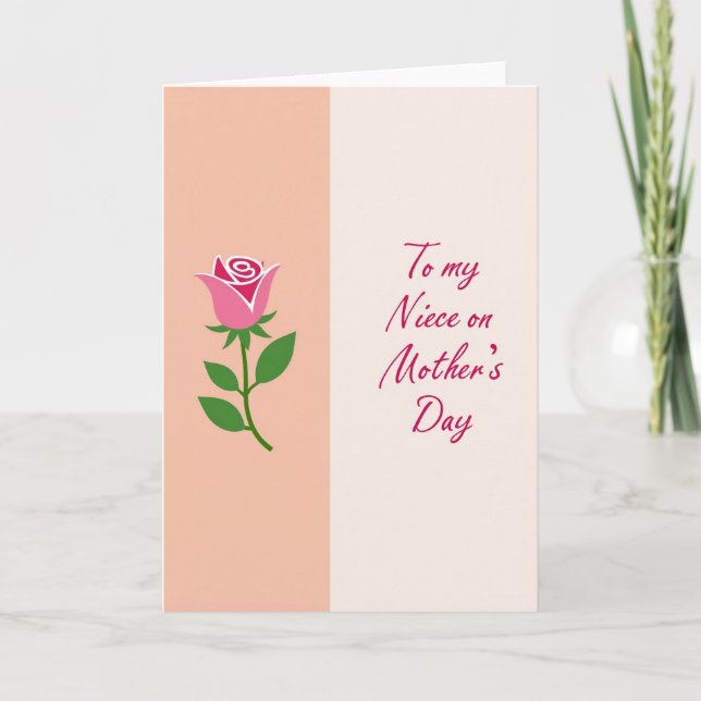 Striped Niece Affection Card (Front)