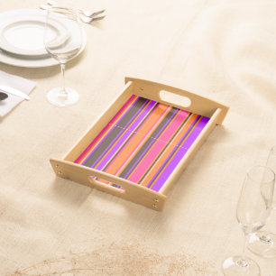 Striped Orange, Magenta, & Purple Tray