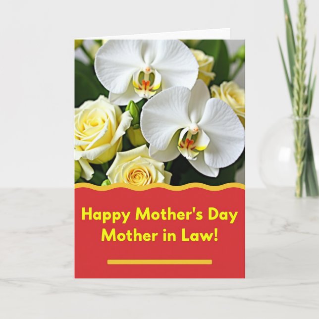 Striped Orchid Celebration Card (Front)