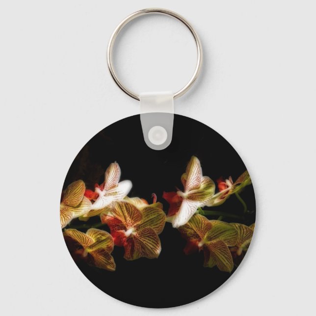 Striped orchids keychain (Front)