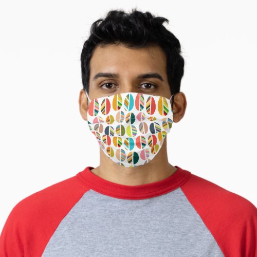 Striped Oval Halves  Adult Cloth Face Mask