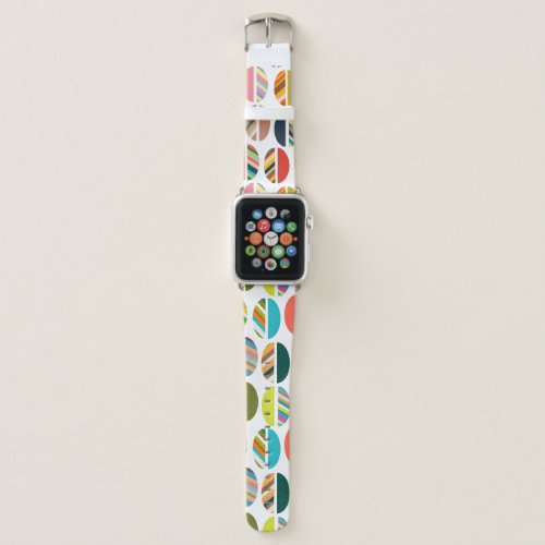 Striped Oval Halves  Apple Watch Band