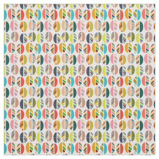 Striped Oval Halves  Fabric