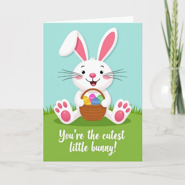 Striped Ovals Rabbit Friend Card (Front)