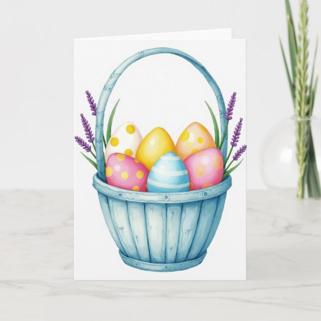Striped Ovoid Basket Card (Front)