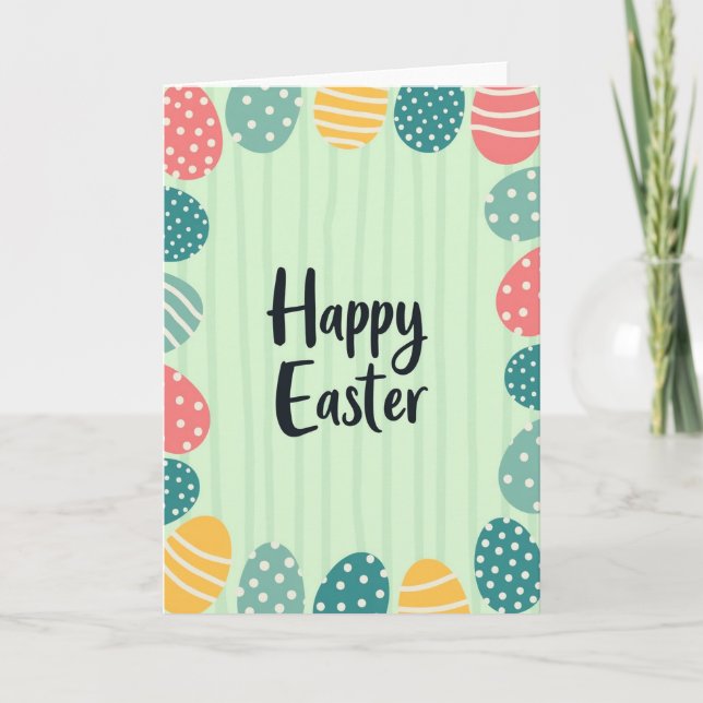 Striped Ovoid Springtime Card (Front)