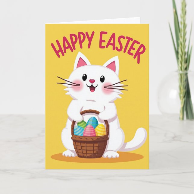 Striped Ovoids Easter Card (Front)