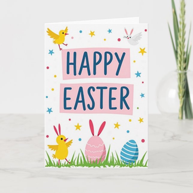 Striped Ovoids Spring Card (Front)