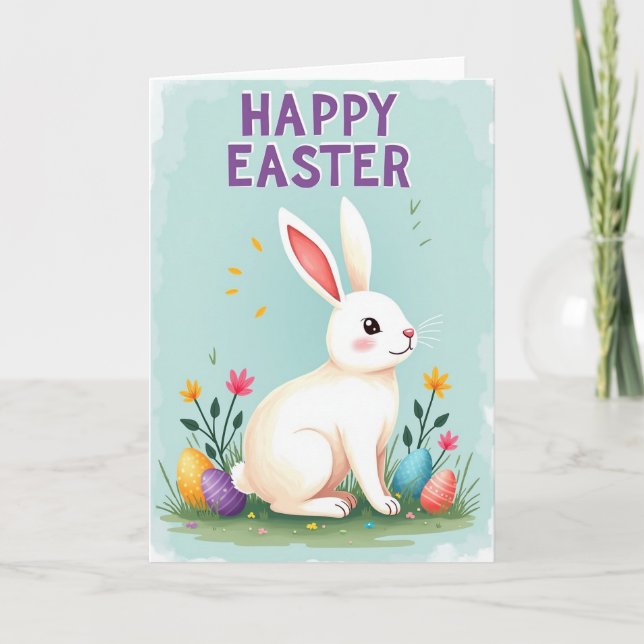 Striped Ovoids Springtime Card (Front)